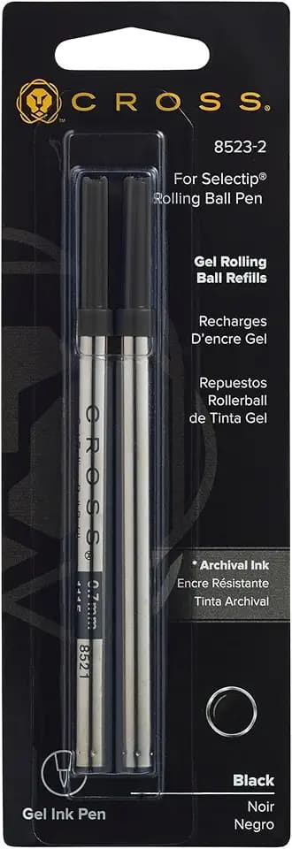 Cross Gel-Rollerballmine Selectip (2 Stück im Blister, Strichstärke: 0,7 mm) schwarz