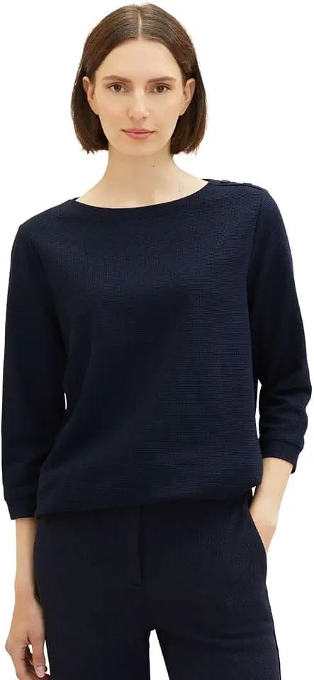 TOM TAILOR Damen T-Shirt mit 3/4-Arm