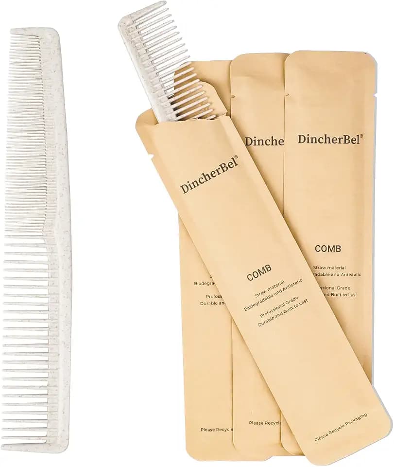 Hair Combs Bulk, 100 Pack Disposable Wheat Straw Combs
