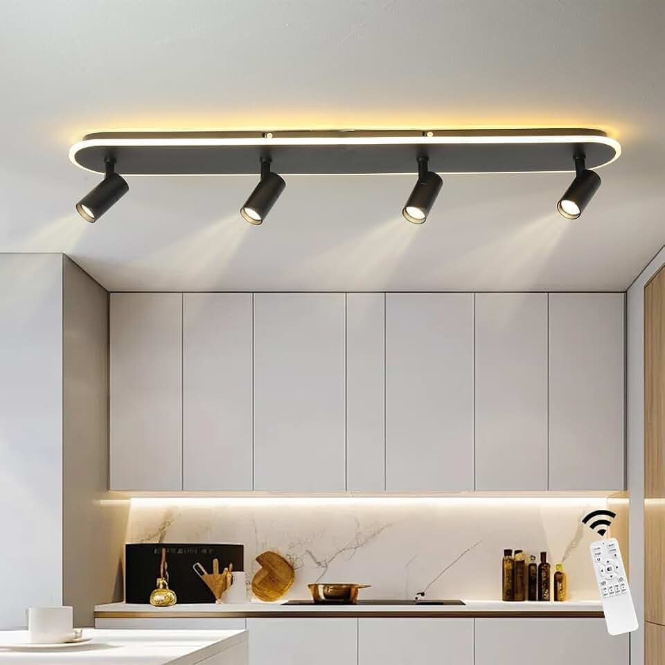 GEADI Modern Deckenleuchte 110CM, 58W LED Deckenlampe mit Fernbedienung