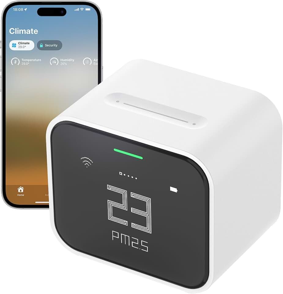 Qingping Air Monitor Lite, Apple HomeKit kompatibel Wi-Fi Smart Luftqualität Messgerät erkennt Indoor CO2, PM2.5, PM10, Temperatur und Luftfeuchtigkeit, Luftmessgerät