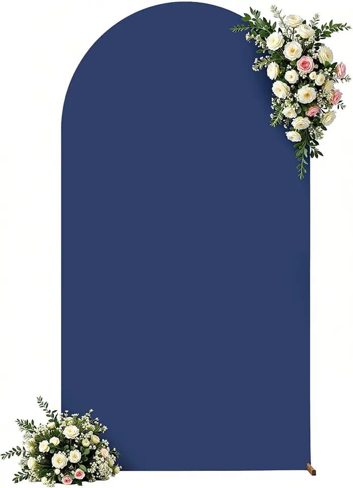 Navy Blue Arch Cover, 7.2FT Arch Backdrop Cover, Spandex Arch Covers Stretchy Backdrop for Wedding Baby Shower Birthday Party Banquet Graduation Bridal Photo Arch Cover