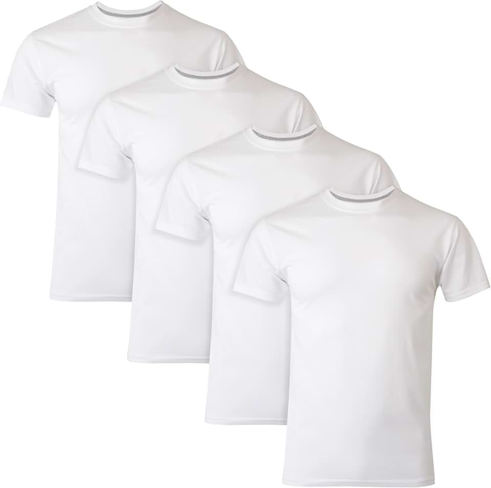 Hanes Men's Ultimate Undershirt ComfortBlend Slim Fit Tees for Men, Moisture-Wicking