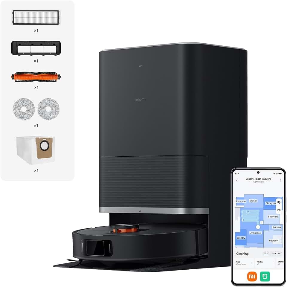 Xiaomi X20 Max Saugroboter mit Wischfunktion, 8.000 Pa, Wischpad-Arm