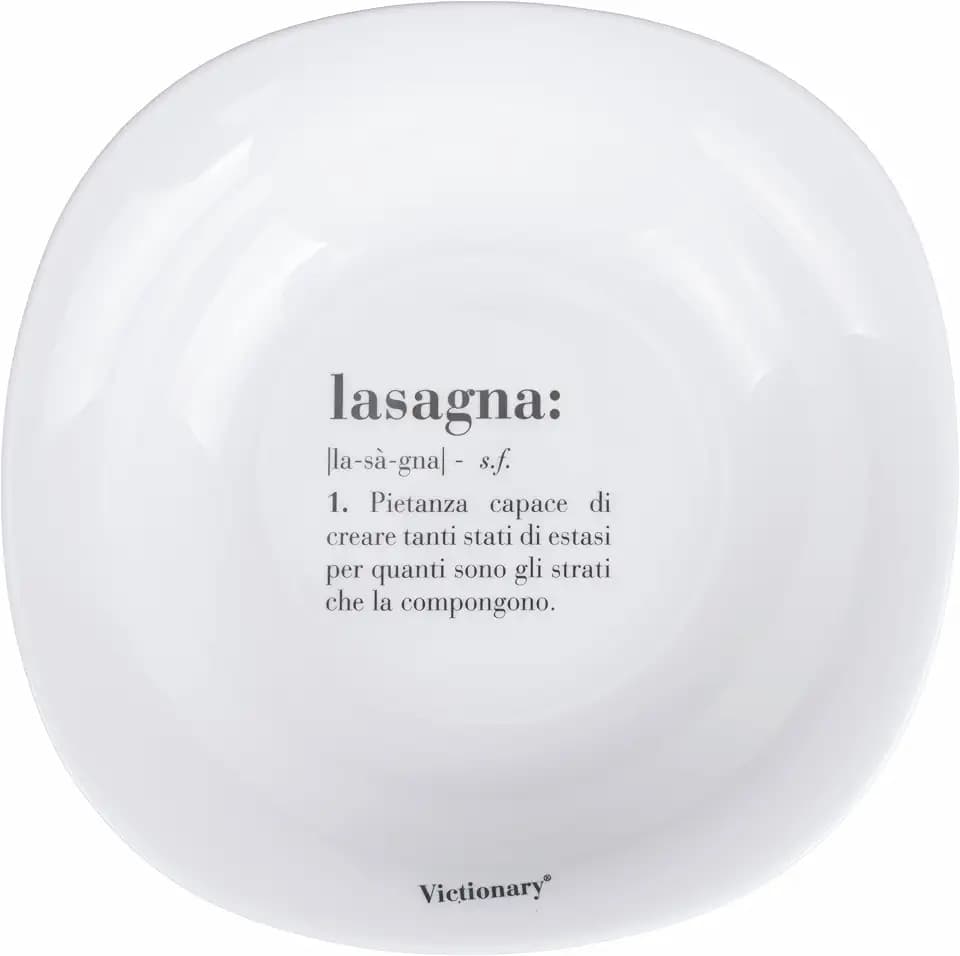 Victionary Lasagne, Suppenteller, quadratisch, 23 x 23 cm, Opalglas, 6 Stück