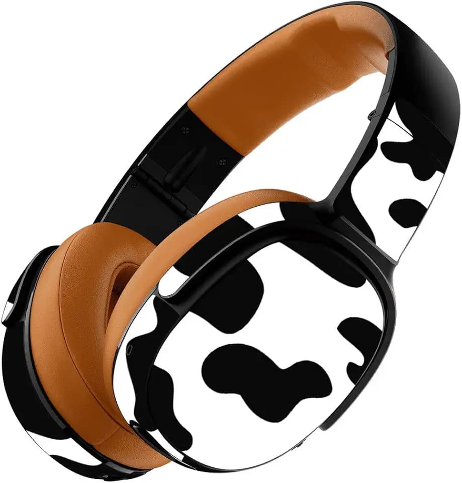 MightySkins Skin Compatible with Skullcandy Crusher 360 Wireless Headphones - Cow Print | Protective, Durable, and Unique Vinyl wrap Cover | Easy to Apply, Remove, and Change Styles | Made in The USA