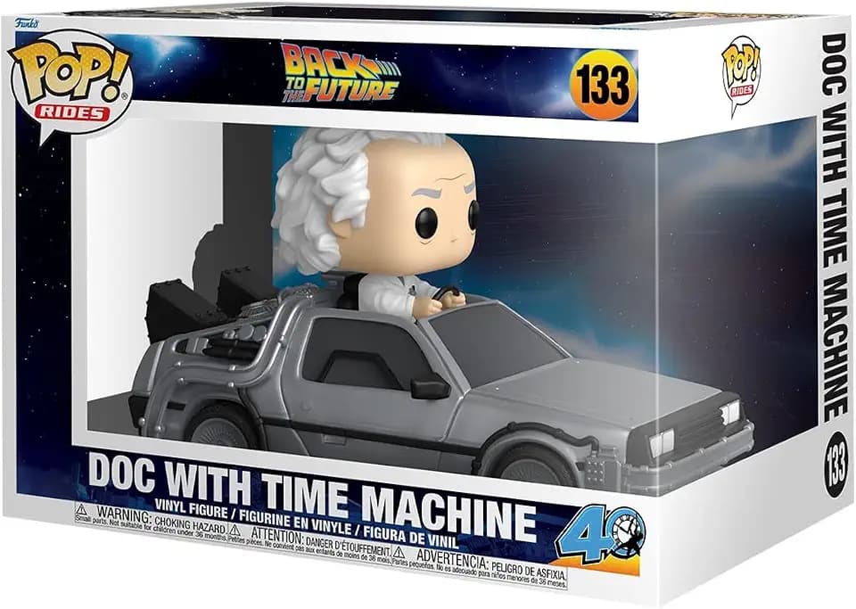 Funko POP! Rides Deluxe: Back to the Future - Doc with Time Machine
