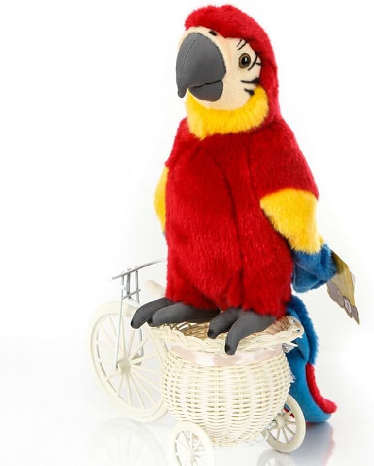 Cute rabbit 12 inch Macaw Parrot Plush Toy Stuffed Animal Toy (red)