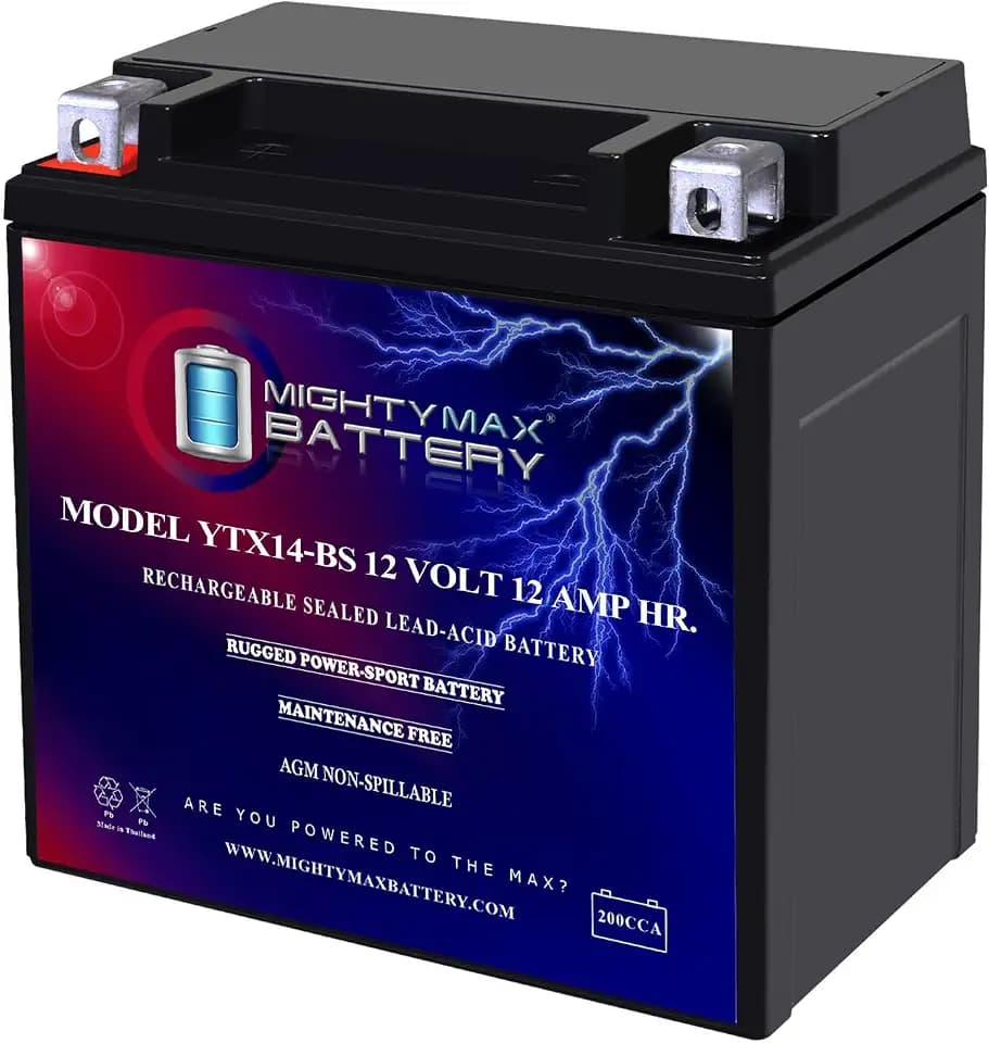 Mighty Max Battery YTX14-BS Battery Replacement for Mercedes Backup Auxiliary 2115410001