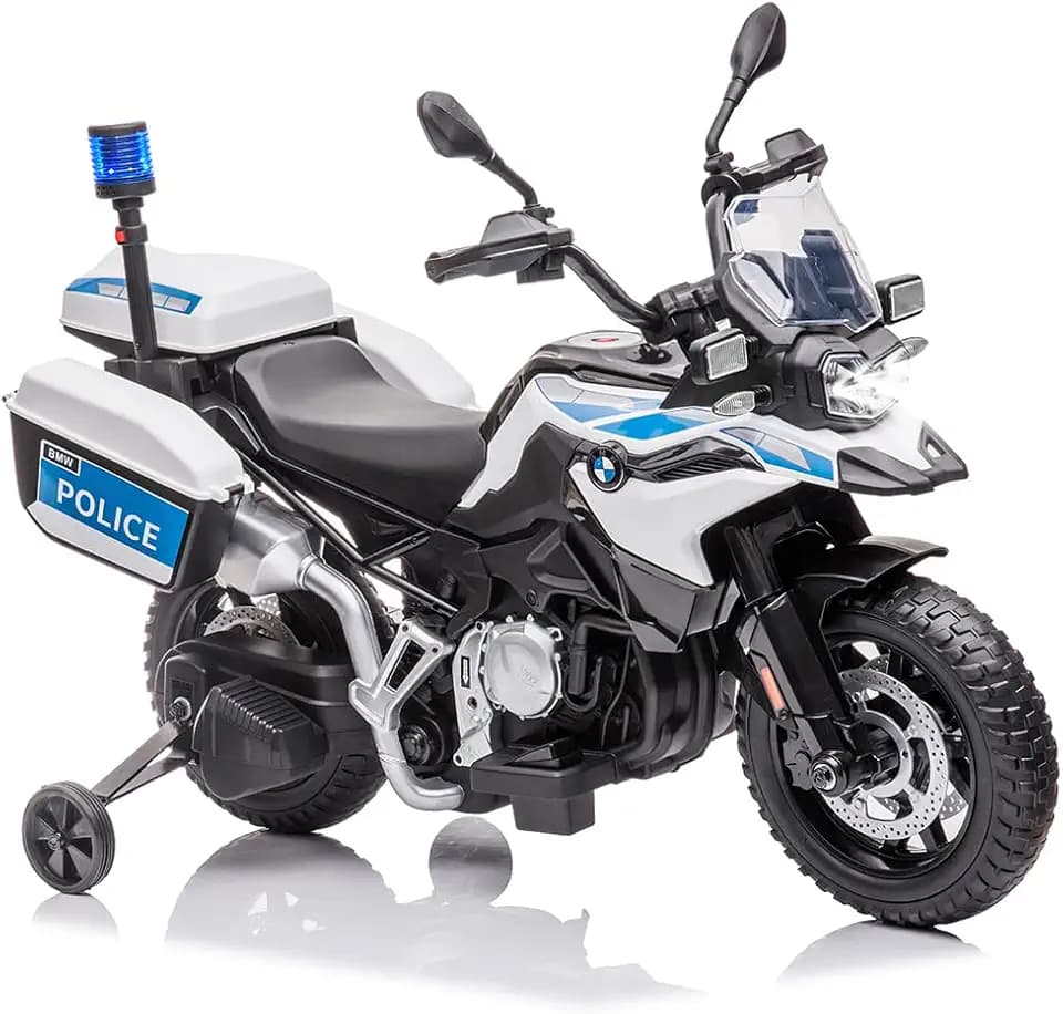 12V Ride On Police Car, Licensed BMW Kids Police Motorcycle