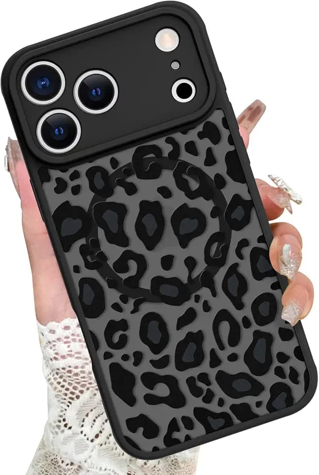 KANGHAR Case for iPhone 17 Pro Max Leopard Printed Pattern