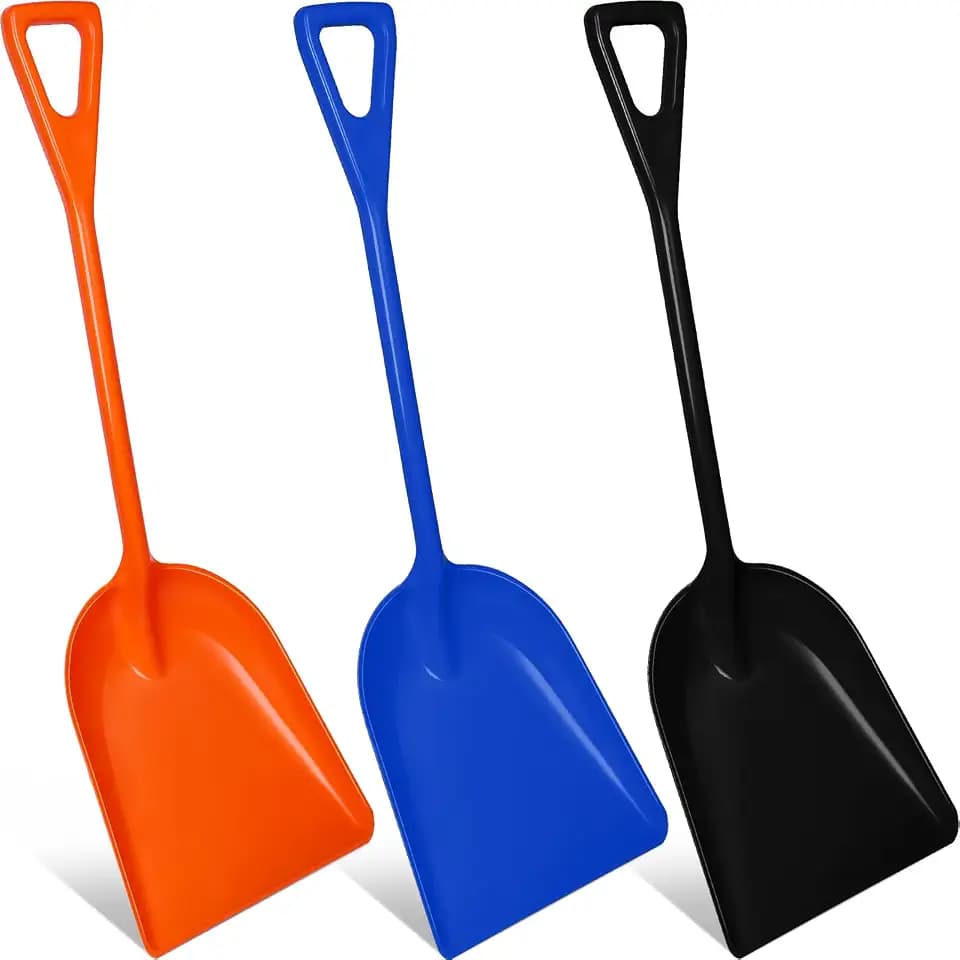 Frienda 3 Pcs Plastic Snow Shovel Large Scoop Shovel, Multicolor