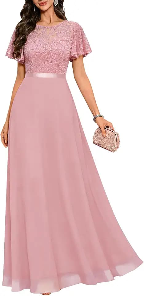 DRESSTELLS Women Formal Dress 2026, Long Wedding Guest Cocktail Party Gown