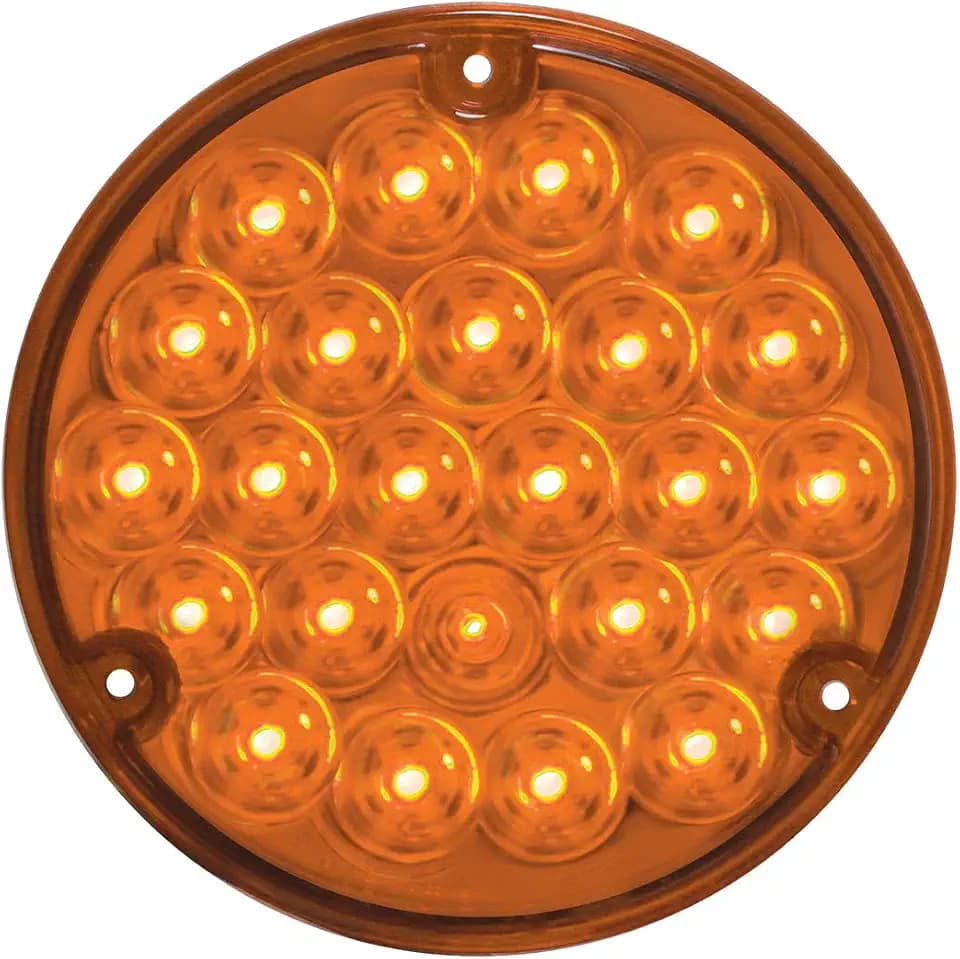 GG Grand General 87585 4 Inches Pearl Led Light w/ #1157 Bulb Base, Amber Lens