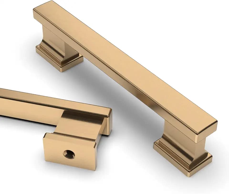 Asidrama 10 Pack 3.75 inch Champagne Bronze Kitchen Cabinet Handles