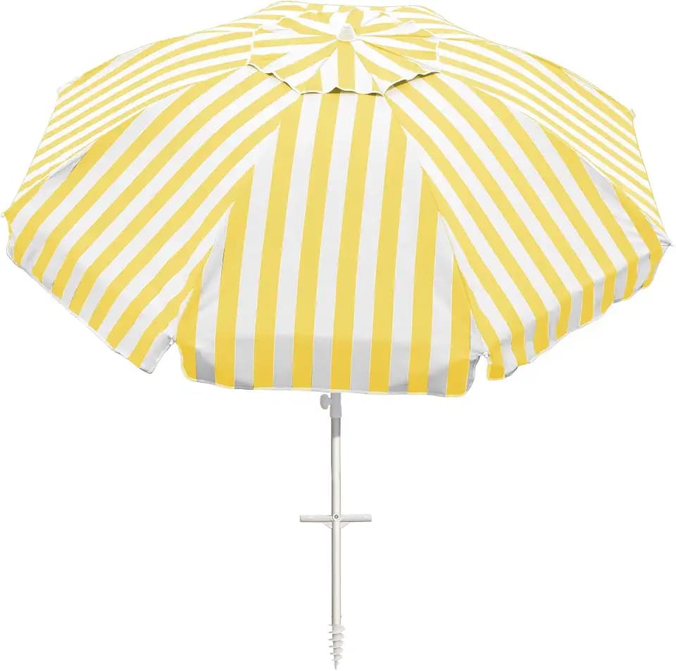 Northroad 8ft Large Beach Umbrella w/Sand Anchor Vent Tilt, Heavy Duty High Wind Patio Umbrellas w/Carry Bag,UV 50+ Sun Protection Portable Sunshade Umbrellas for Garden Pool Backyard