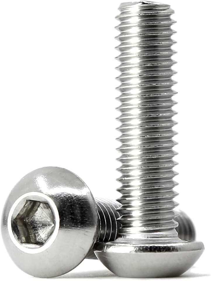 (10 Stück) M8x80mm Linsenkopfschrauben mit Innensechskant 304 Edelstahl Innensechskantschraube Vollgewinde