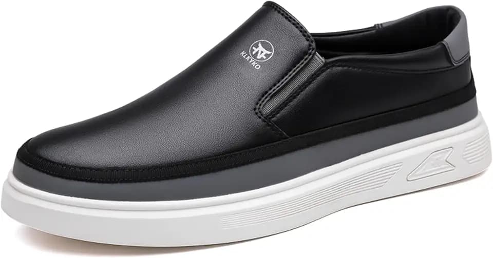 Veslexth Men's Slip-On Loafers Handmade Breathable Comfortable Soft Moccasin Driving Penny Casual Shoes