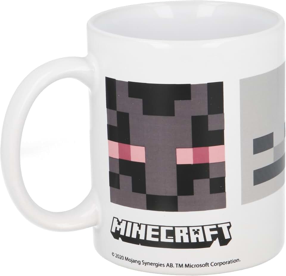 KERAMIKTASSE 325 ML | MINECRAFT, 1 Unidad (Paquete de 1), Bunt, Multicolored (Blue, Red, Green)