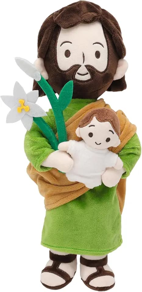 Yelakey St. Joseph Plush Jesus Stuffed Doll Christian Toy for Kids