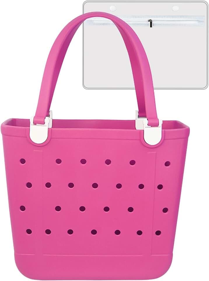Beach Tote Bag, Original Large Rubber Beach Bag for Women, Pool Bag