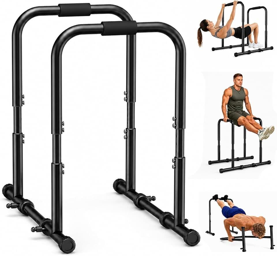 Steel Dip Bar, Multi-Functional Strength Training Dip Station