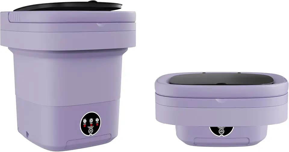 Portable Washing Machine, 11L Mini Folding Washer, Purple