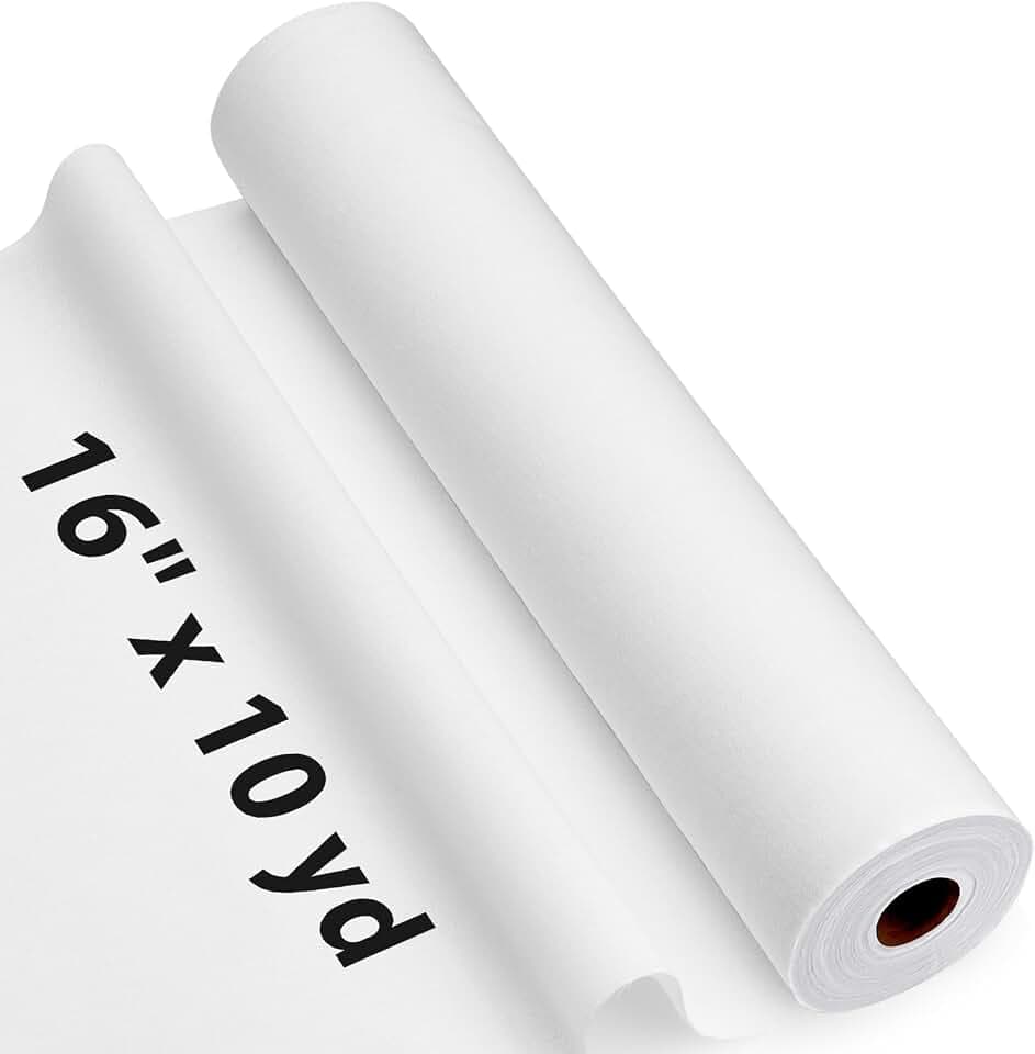 Jupean Medium Weight Fusible Interfacing for Sewing 100% Cotton 16.1"×10Yd