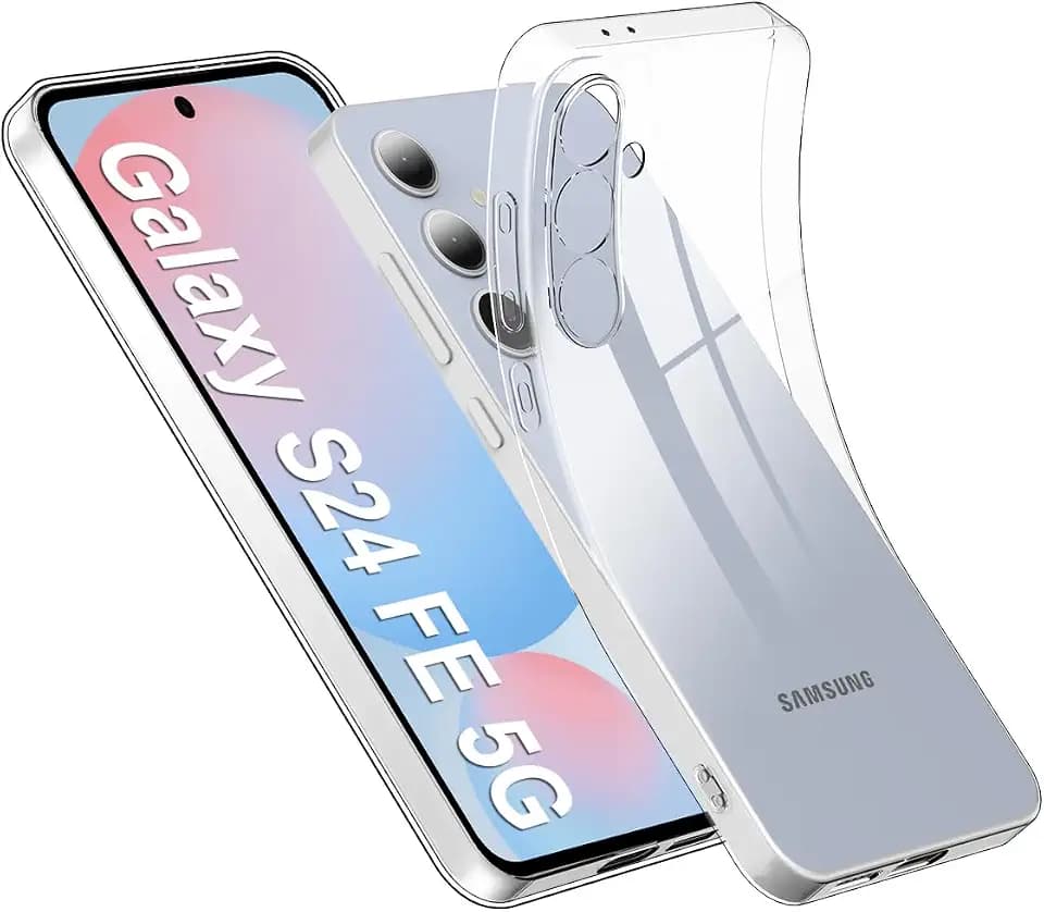 Klar für Samsung Galaxy S24 FE 5G Hülle 6,7 Zoll, Transparent Schutzhülle Dünn Durchsichtige Handyhülle, Schutzhülle Anti-Kratzt Transparent Rückseite Case