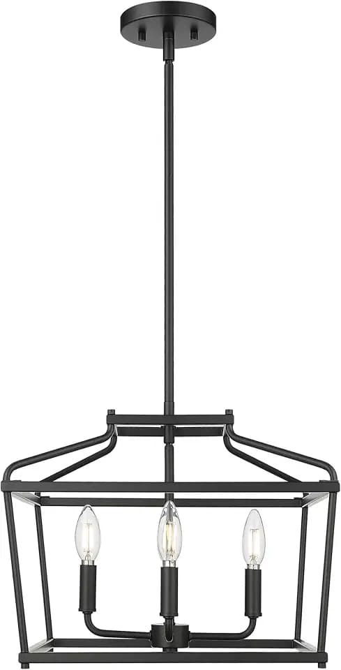 ML Lighting 19104-MB Nellita 16" Wide 4-Light Pendant - Matte Black