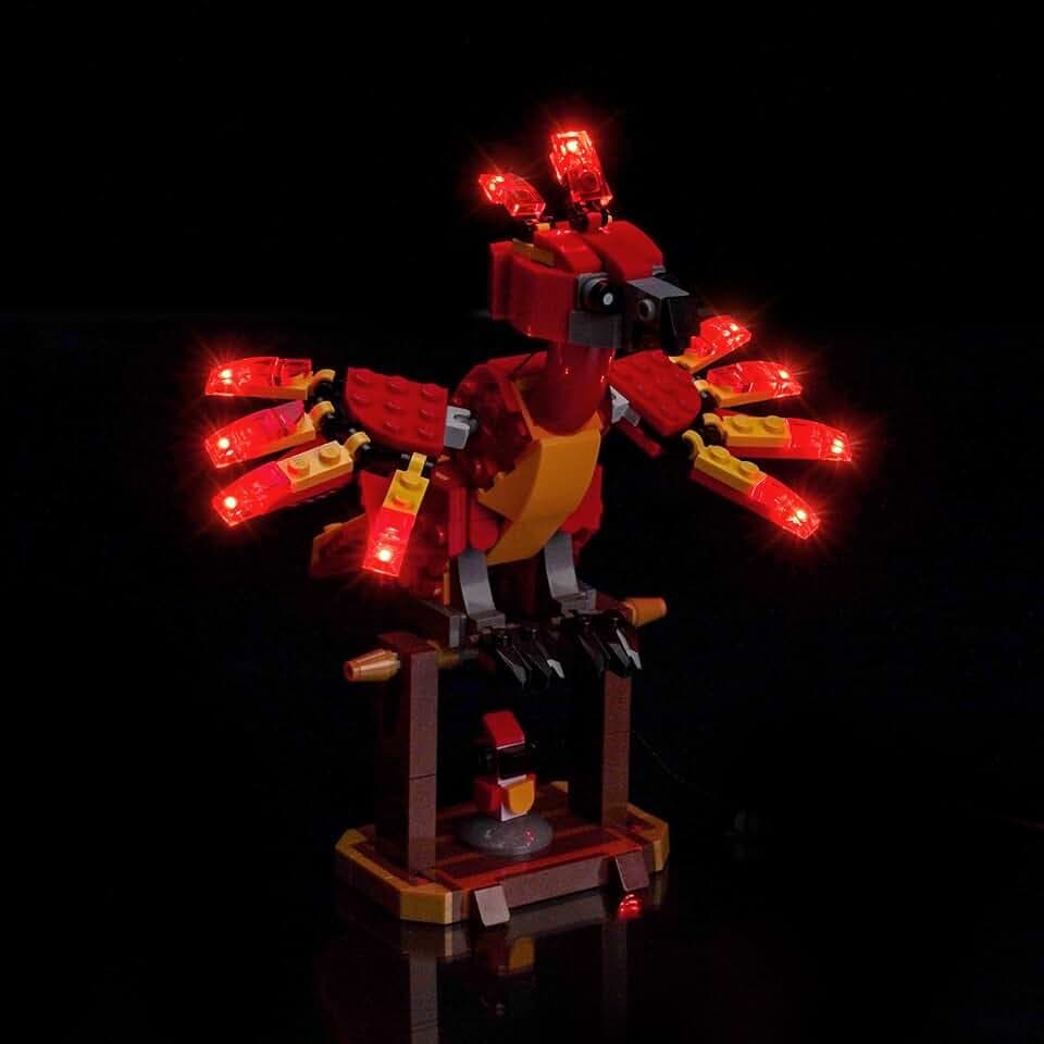 LocoLee Licht Set Kompatibel mit Lego 76448 Fawkes: Dumbledore's Phoenix (Kein - Lego-Set) Dekorative Beleuchtung Set Compatible with Lego 76448 Dumbledores Phönix