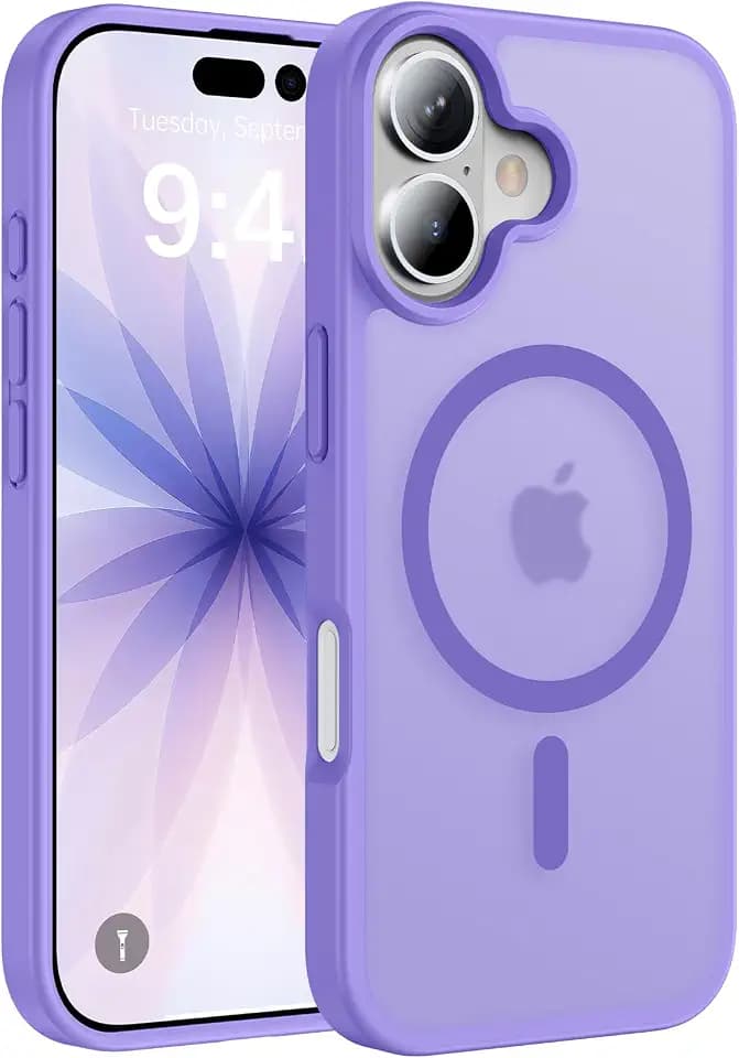 RIOBIO Magnetic for iPhone 17 Case, Matte Slim Case, Lightpurple