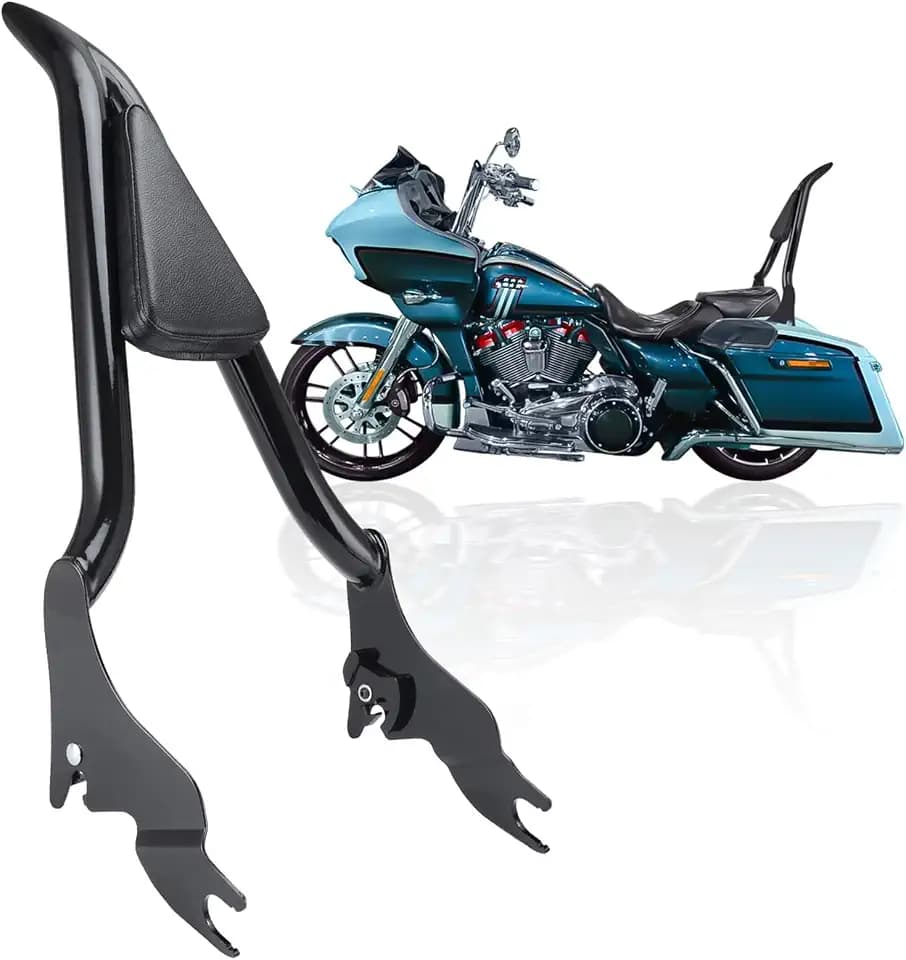 Motorcycle Sissy Bar, Detachable Rear Passenger Backrest Fit for Harley CVO Road Glide Street Touring Road King 2009-2022 (22 inch Black)