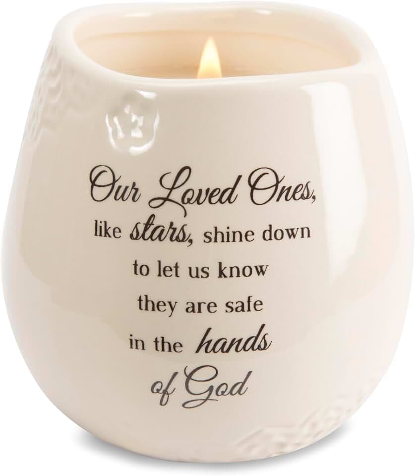 Pavilion Gift Company - Light Your Way Memorial 19175 in Memory Loved Ones Shine Ceramic Soy Wax Candle