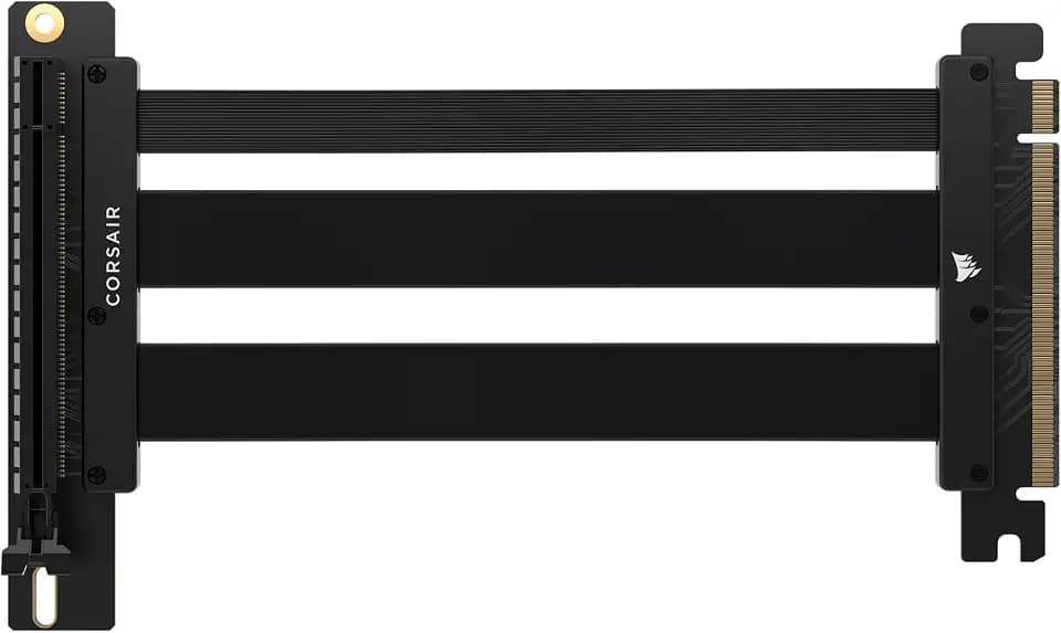 Corsair Premium PCIe 5.0 x16 175mm Riser Cable – Black