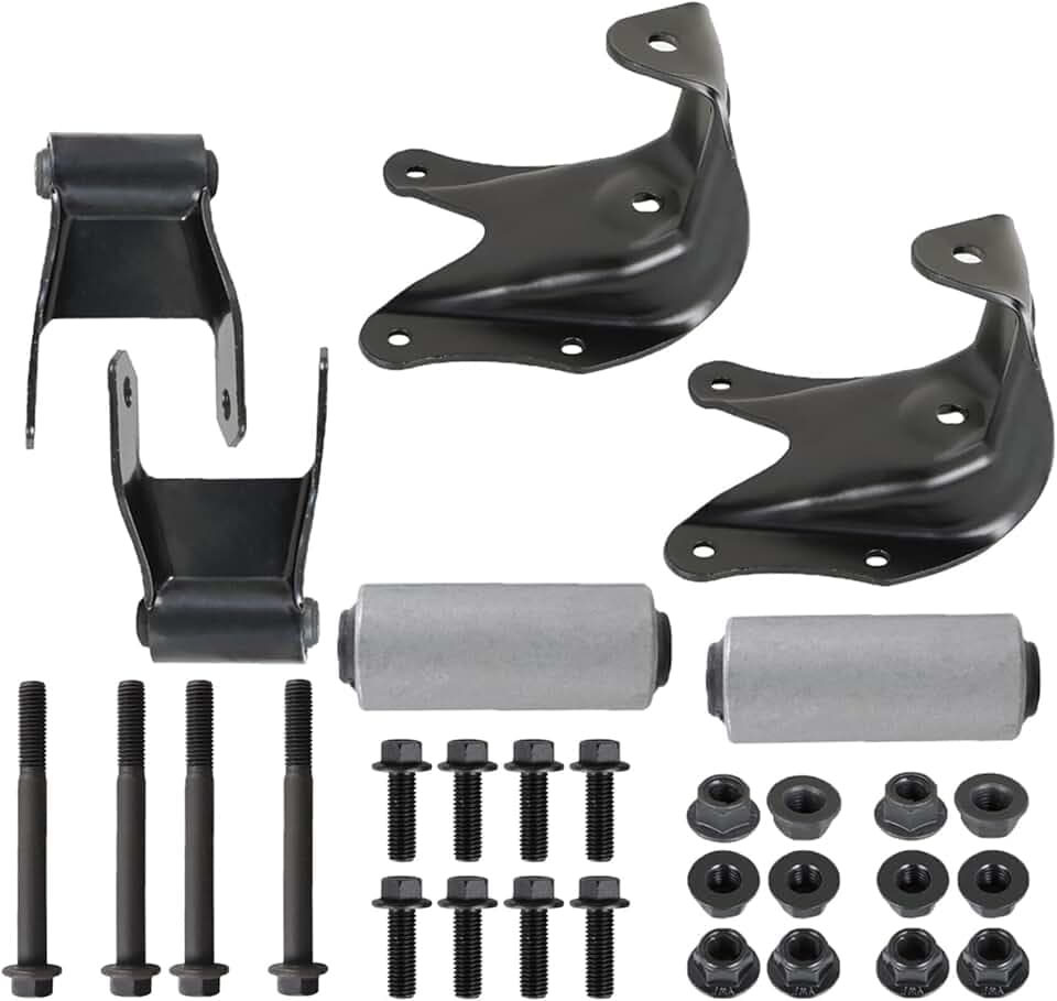 Silscvtt Rear Leaf Spring Shackle Bracket and Repair Kit