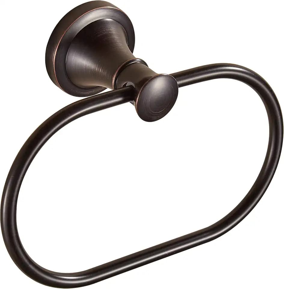 WOLIBEER Bronze Towel Holder, Oil Rubbed Oval Hand Towel Ring Wall Mount Farmhouse Towel Hanger Rustic Towel Rack Stainless Steel Bath Accessories