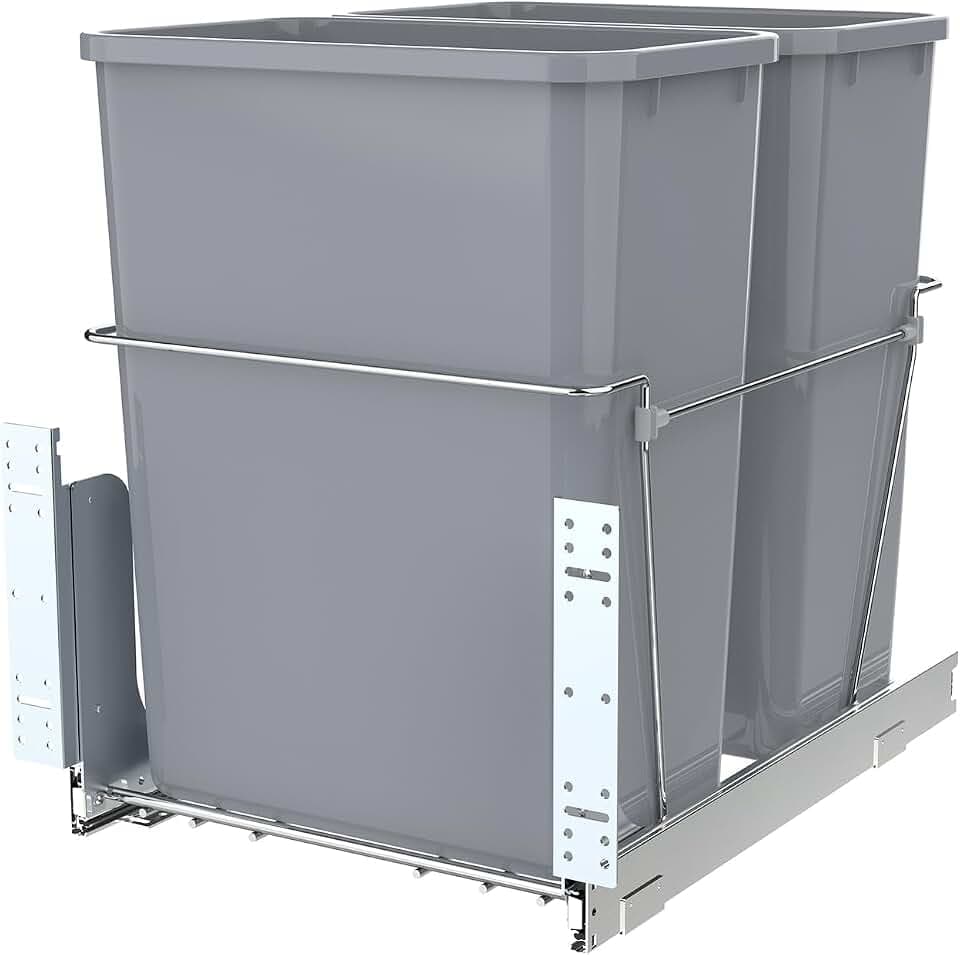 Double 35QT Pull-Out Trash Can Doesn't Include Door Fittings