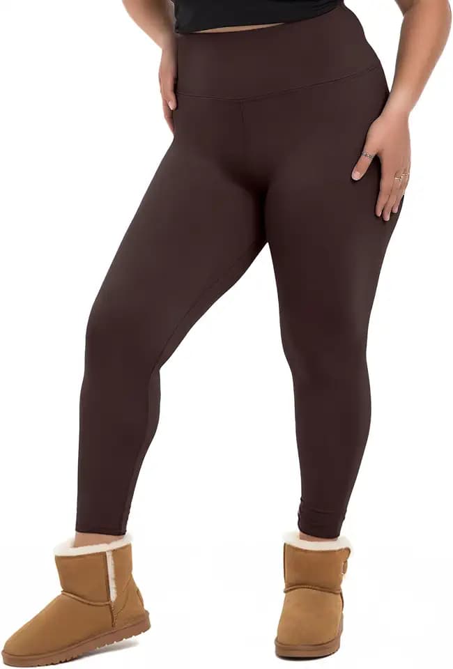 SINOPHANT Plus Size Fleece Lined Leggings for Women-High Waisted