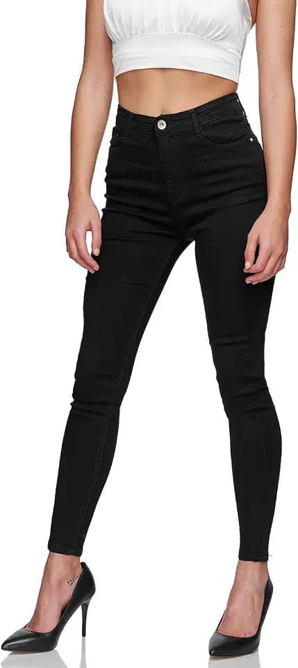 Glamexx24 Damen Jeans High Waist Skinny Female Stretch Hose Slim Fit Jeans für Frühling, Sommer, Herbst, Winter, Jede Jahreszeit