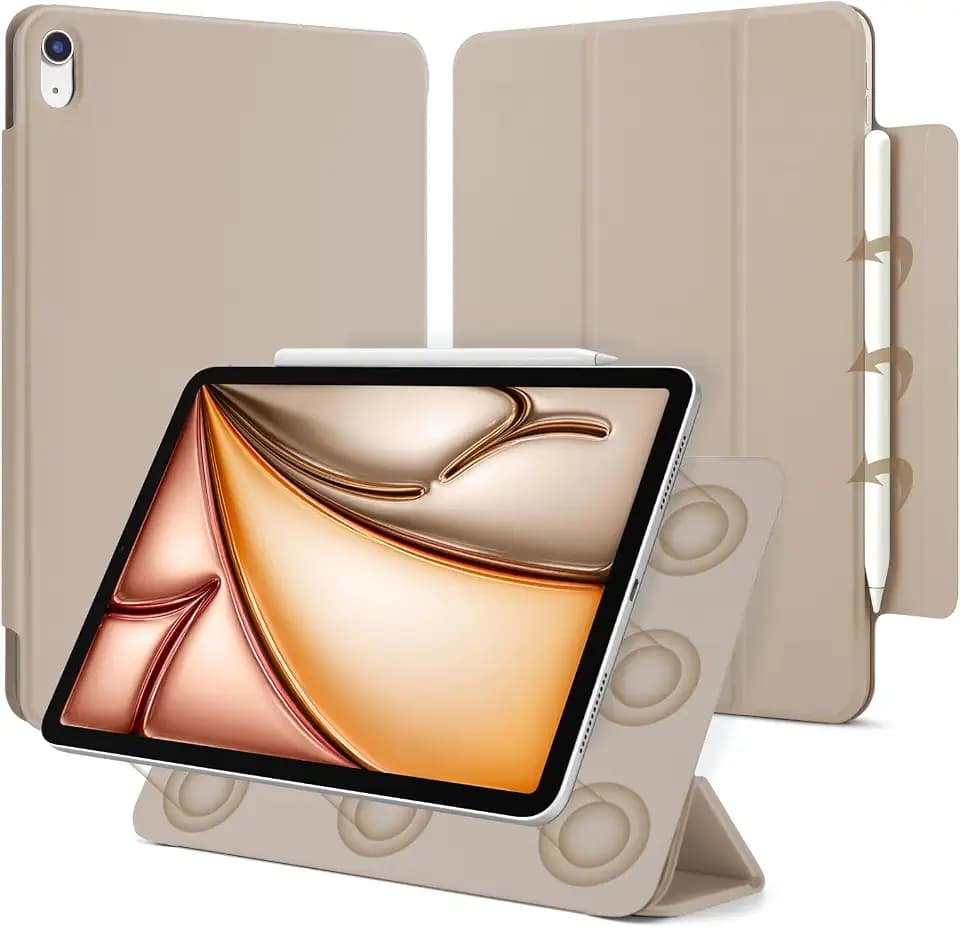 Magnetic Case for iPad Air 13" M4/M3/M2, 2026/2025/2024, Oat Coffee