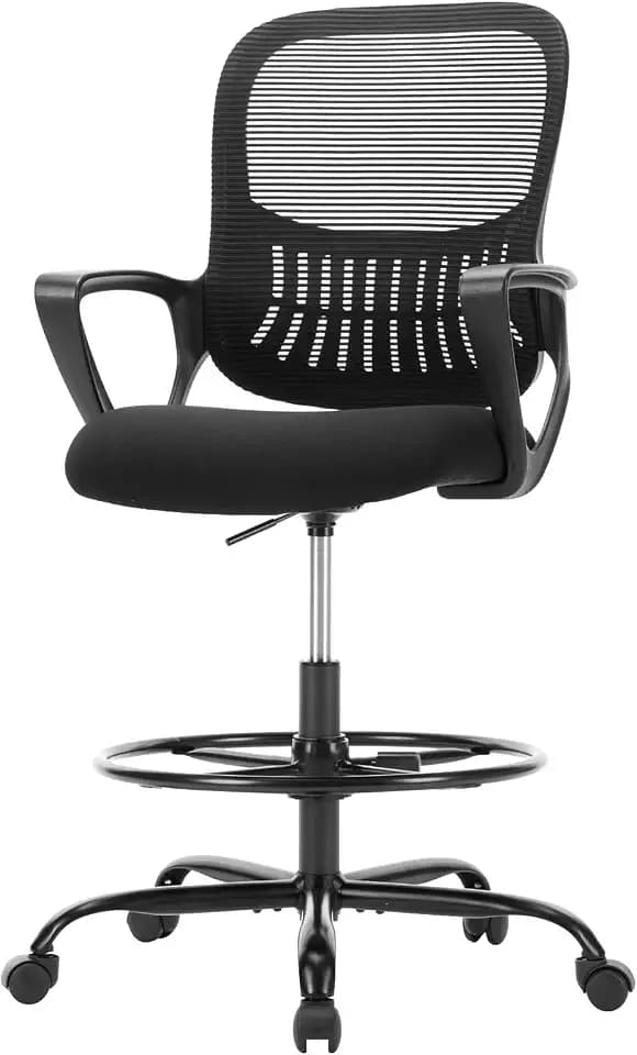 Sweetcrispy Ergonomic Tall Drafting Chair, High Office Desk Chair