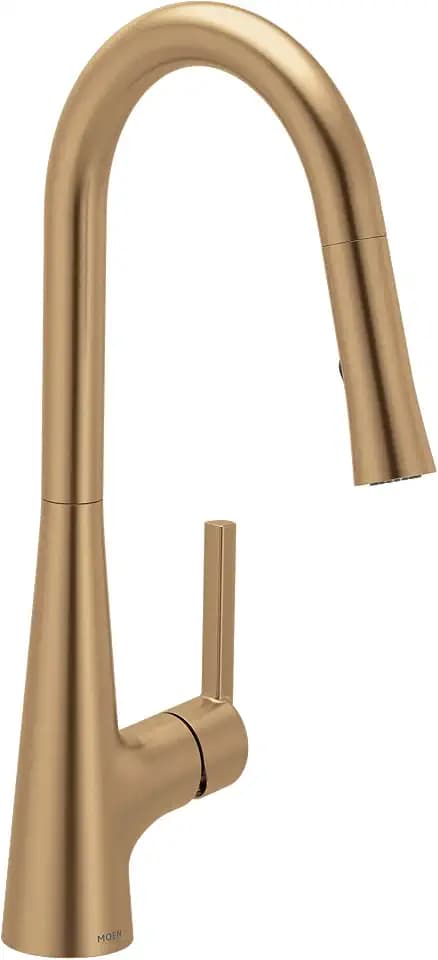 Moen Ronan Bronzed Gold Pulldown Kitchen Faucet with SwivelControl™ Wand and Power Clean™ Technology 87918BZG