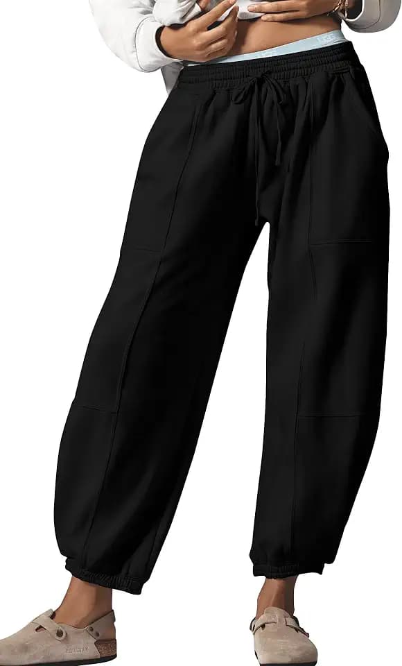 Barrel Sweatpants Women Leopard Pants 2025 Casual Baggy Cheetah Print Trousers with Pockets
