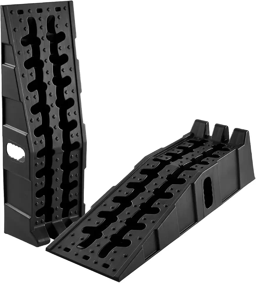 2 Pack Low Profile Plastic Car Service Ramps, Portable Auto Ramps