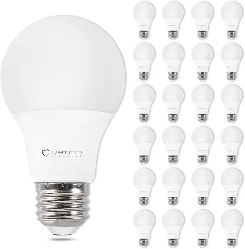 24 Pack A19 60 Watt Light Bulbs 5000K Daylight LED Bulbs Bright White