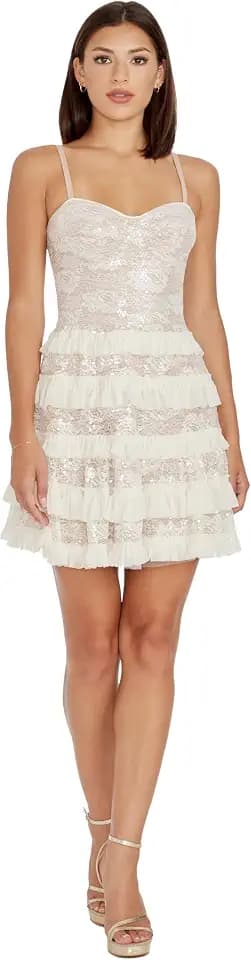 Dress The Population Women's Brynlee Fit and Flare Mini Dress