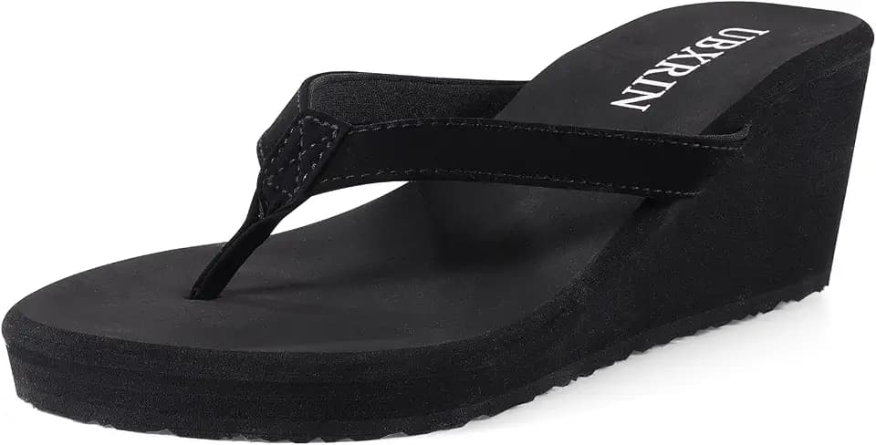 UBXRIN Womens Wedge Flip Flops Platform Thong Sandals 2 and 2.8 inch