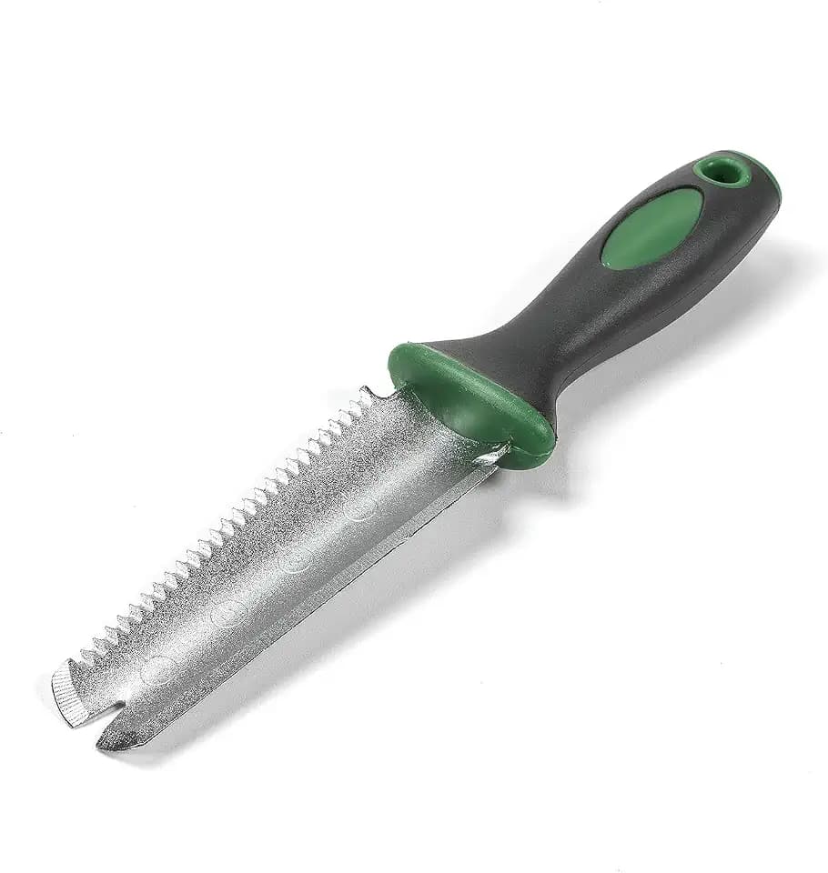 Edward Tools 5-in-1 Hori Hori Garden Knife with Sheath - Heavy Duty Stainless Steel Blade - Multi-Function Planter, Weeder, Saw, Cutter, Sickle - Ergonomic Grip for Comfort - Gardening Essential Tool