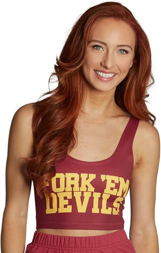 Lojobands Women's College Gameday Outfit Tank Top Tailgate Crop Top One Size Fits Most